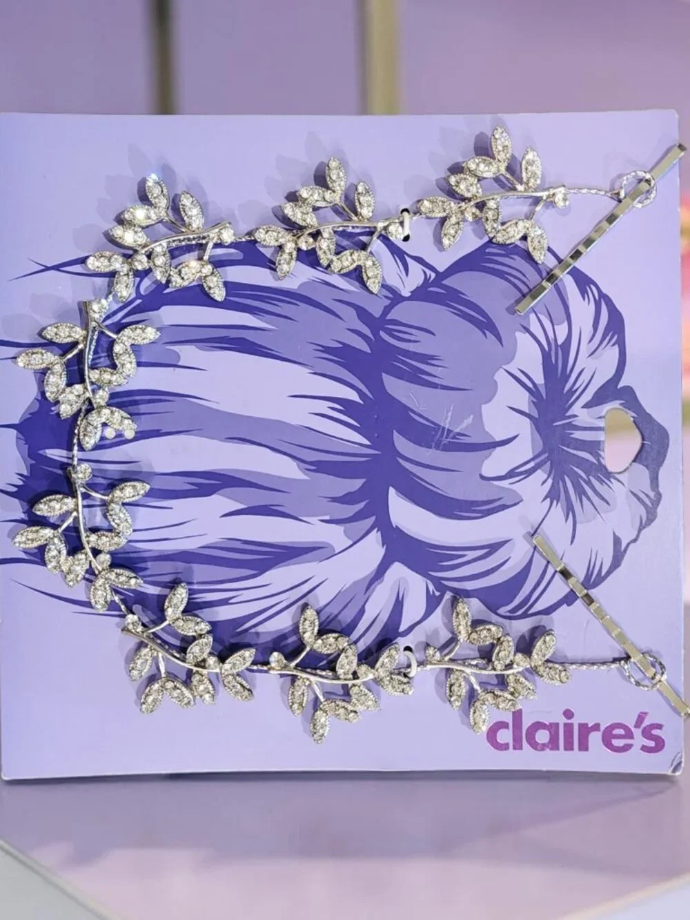 Claire’s Rhinestone Leaf Vine Hair Accessory – NWT